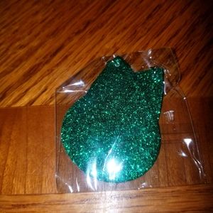 Brand new green glitter Christmas earrings